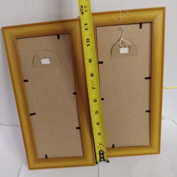 2 Gold Framed Pink Botanica Roses Bouquet Signed Art Wall Decor  6x12" - Picture 3 of 4